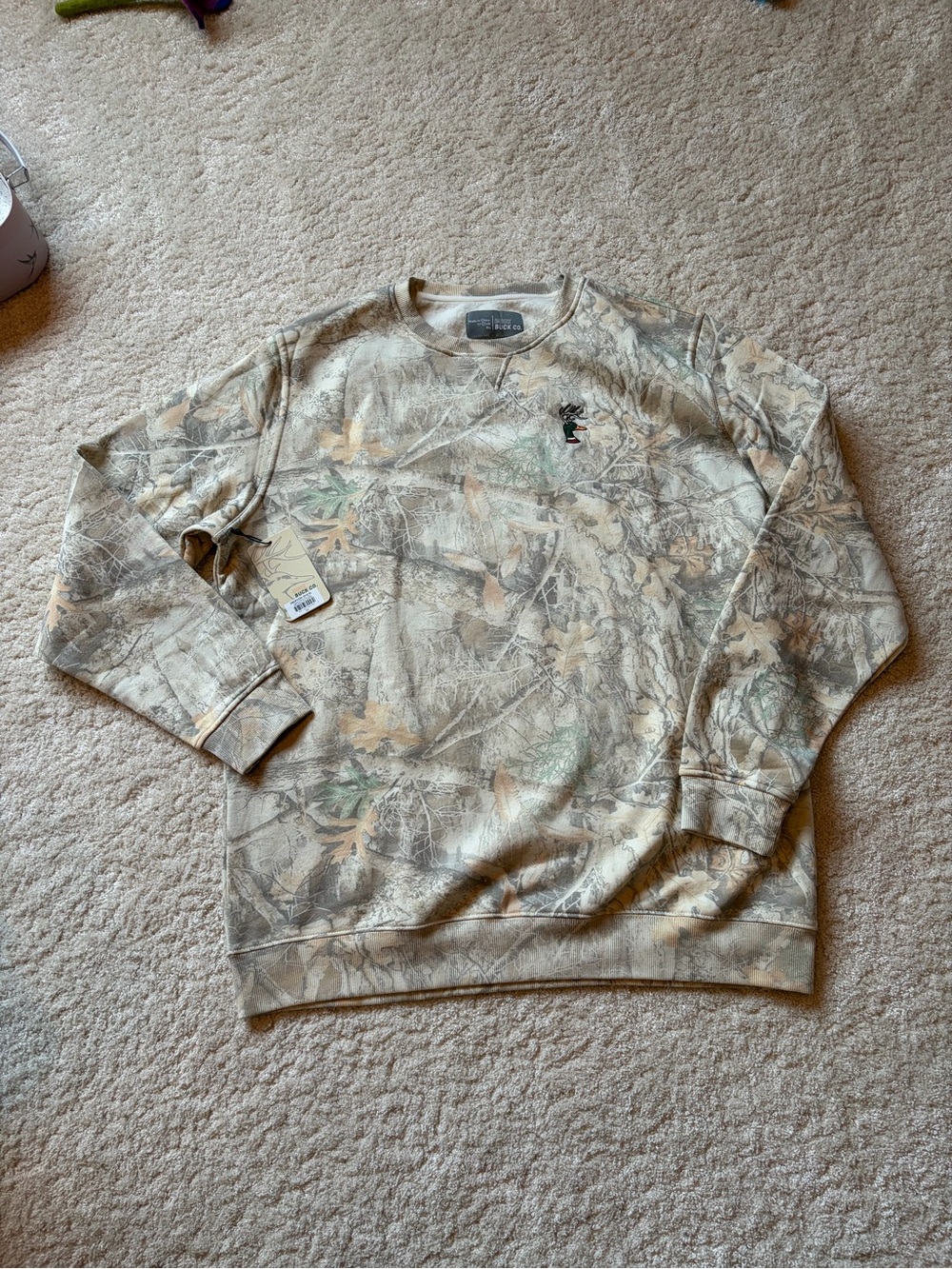 Men's Camo Crewneck Sweatshirt Duck Buck co.